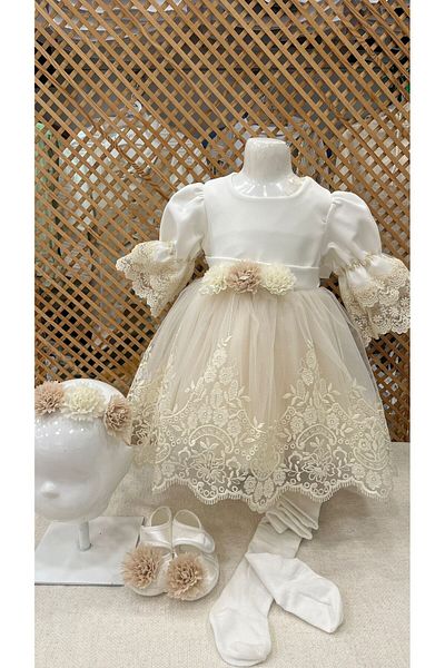 PARK BEBE baby girl 0/3-3/6 MONTHS ORCHIDE MEVLÜTLUK SET with lace detail