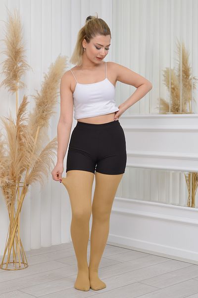 SAUNA SUIT Women's Plush Black Inside Skin Colored Magic Pantyhose Winter Thick Pantyhose Tights