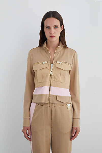 GIZIA SPORT Metal Aksesuar Ve Etiket Detaylı Kutu Form Geniş Cep Ceket