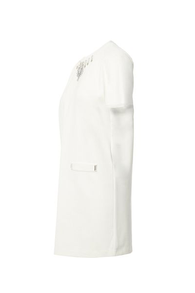 GIZIA SPORT Ecru Dress with Embroidered Collar