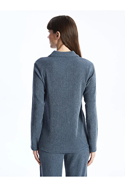 LC Waikiki LCWAIKIKI klasszikus pólógalléros tömör hosszú ujjú női póló