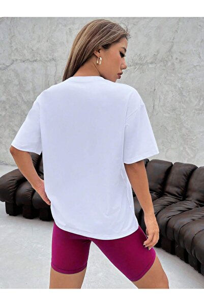 Jose Clothing Μπλουζάκι με λευκή στάμπα Unisex από οργανικό βαμβάκι Oversize