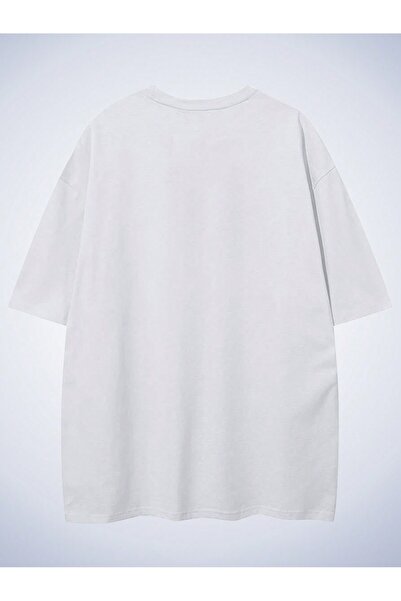 Jose Clothing Μπλουζάκι Unisex Λευκό με τύπωμα Οργανικό Βαμβάκι oversized