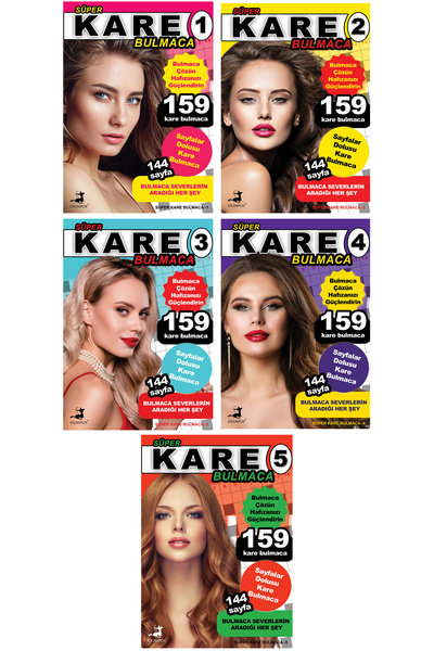 Olimpos Yayınları Süper Kare Bulmaca 5 Kitap Set - 795 Bulmaca