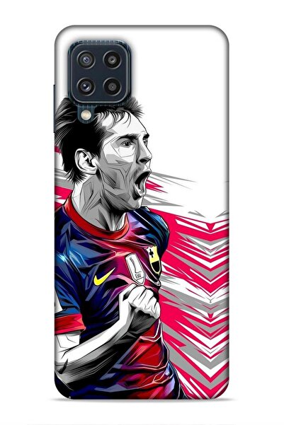 Lopard Full Protection Case for Samsung Galaxy M32 Enjoy Footballers 19 Lionel Messi Navy Blue
