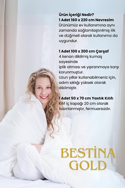 BESTİNA GOLD Harmony Hues İpliği Boyalı Doğal Tek Kişilik Nevresim Takımı (Çarşafı Lastikli)