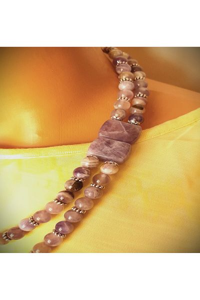 Asteria Elite Amethyst Stress Reduction Aura Cleansing Intuition Strengthening Premium Necklace Bracelet Set