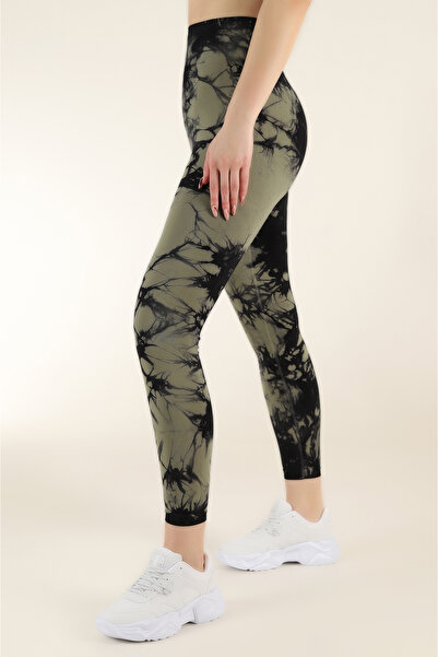 Zeynos Giyim Αθλητικά κολάν χωρίς ραφές Push-up Gathering Tie-Dye Pattern