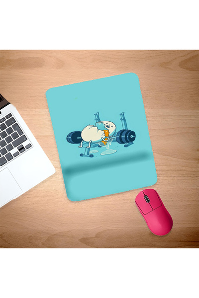 UcuruStore Mouse Pad dreptunghiular Sporty Egg, cu suport pentru încheietura ...
