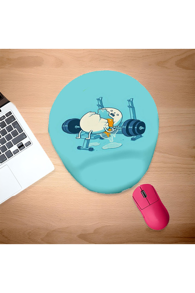 UcuruStore Αθλητικό Οβάλ Μαξιλαράκι Ποντικιού με Στήριγμα Καρπού σε Σχήμα Αυγού