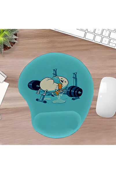 UcuruStore Αθλητικό Οβάλ Μαξιλαράκι Ποντικιού με Στήριγμα Καρπού σε Σχήμα Αυγού