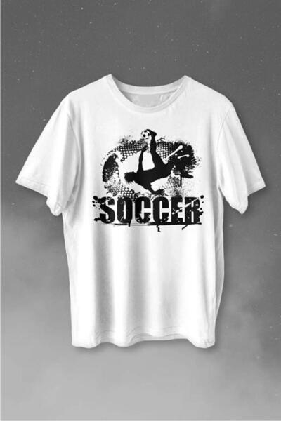 Khione Unisex dizajn fudbala Štampano Oversize kroj 100% pamuk T-shirt