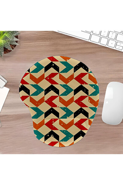 UcuruStore Πολύχρωμα βέλη, οβάλ επιφάνεια ποντικιού με υποστήριξη καρπού