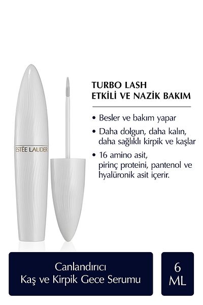 Estee Lauder Turbo Lash Revitalizing, Strengthening and Nourishing Eyebrow and Eyelash Night Serum - 6ml