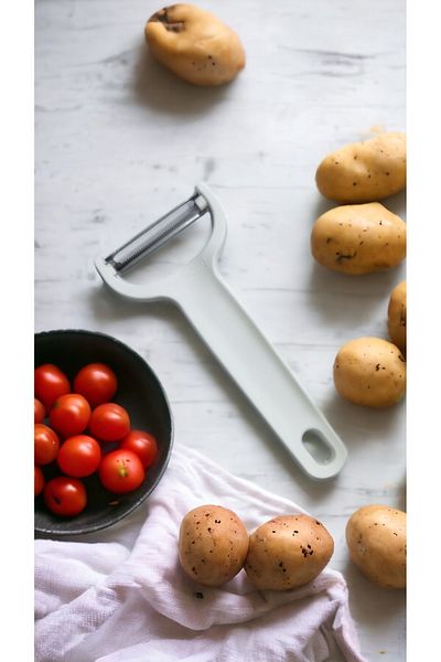 Solingen Stainless Steel Mouth Peeler Fruit Vegetable Peeler White