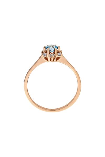 Sirius Pırlanta Pırlanta Ve Mavi Topaz Taşlı Elsa Yüzük