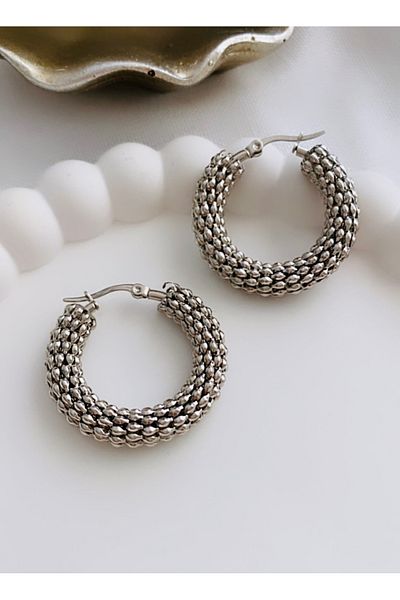 VNS Accessories هوب أقراط الصلب