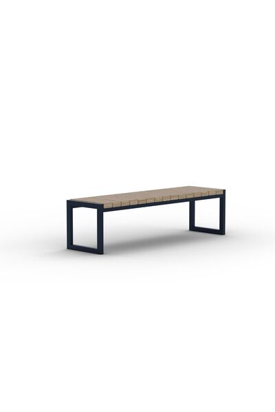 Figome Metal Ayaklı Ahşap Bank
