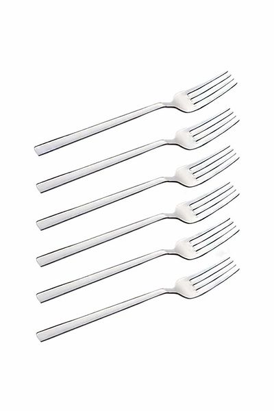 Yüsra Home 6 pieces of sweet forks fruit forks luxury flat model (stainless steel)