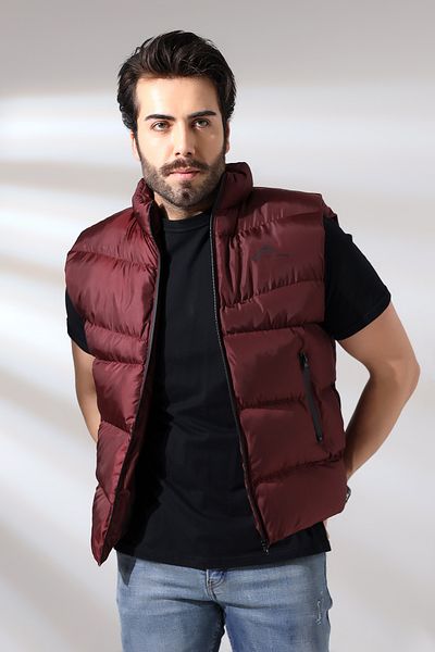 Talsmoda PÁNSKA ŠPORTOVÁ VESTA BORDO COLOR