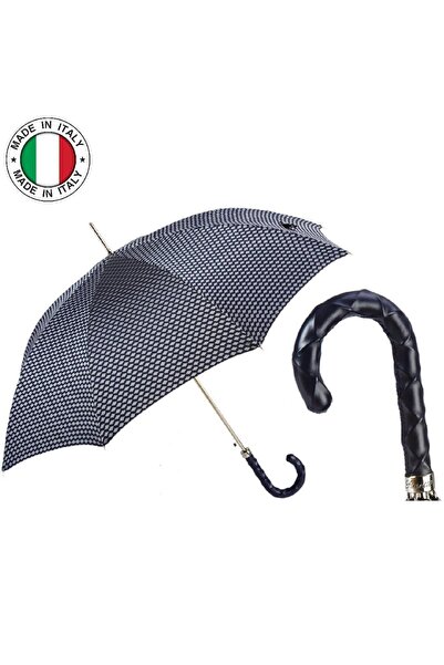 PASOTTI Bükülmüş Deri Saplı Lüks Şemsiye H: 95 Cm - Ø 110 Cm