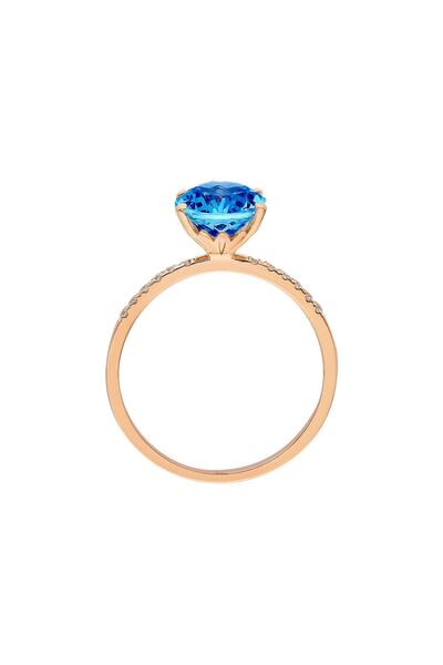 Sirius Pırlanta Pırlanta Ve London Blue Topaz Taşlı Yüzük