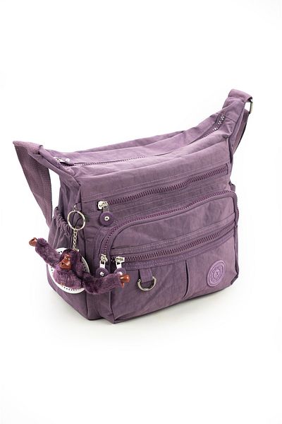 İMAKS Crinkle/clinkir Geantă de umăr, impermeabilă, cu mai multe compartimente, încrucișată, mov închis, violet pal 9507