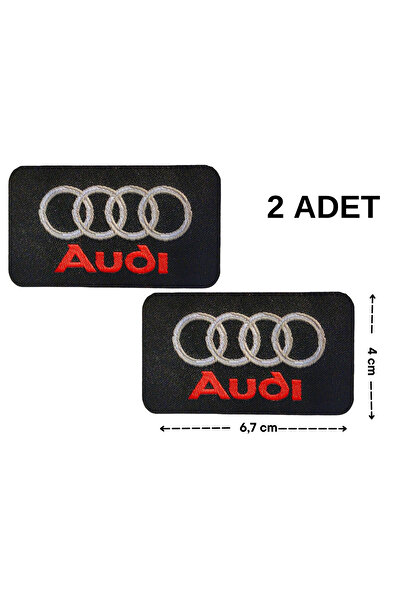 Megas Etiket Ütü ile Yapışan Audi Logo Dokuma Arma/Yama
