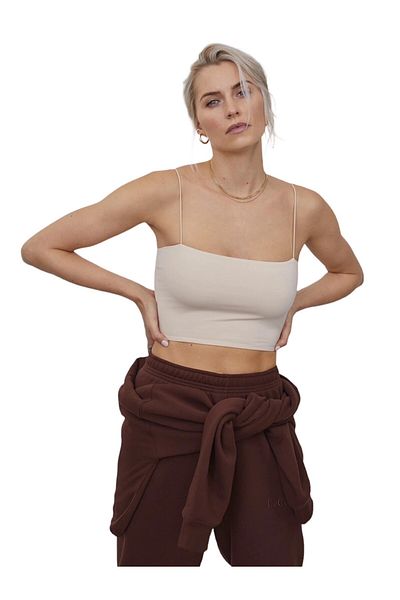 MAMAYAGA Γυναικεία κομψή μπλούζα Croptop με λουράκι