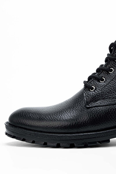 Tamer Tanca Erkek Hakiki Deri Siyah Casual Bot