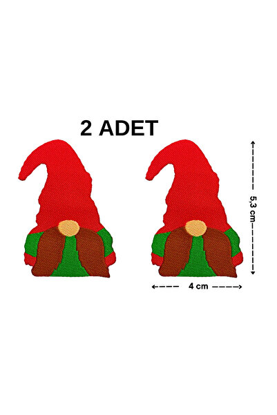 Megas Etiket Iron-On Christmas Dwarf Woven Crest