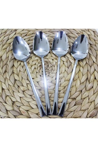 Yüsra Home 12 pcs of cooking spoons flat model (stainless steel)