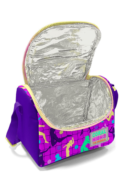 Coral High Kids Pink Purple Volleyball Patterned Thermo Lunch Box 11761
