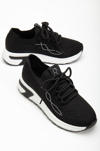 RİSSOLİ Tricotaje importate negre Pantofi sport pentru femei