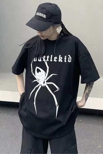 EFBUTİK Black Unisex Battlefid Spider T-Shirt