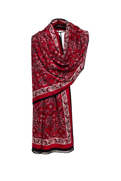 MAWLANA CASHMERE & SILK ŞAL JACQUARD MODAL CAȘMIR (TULIP)