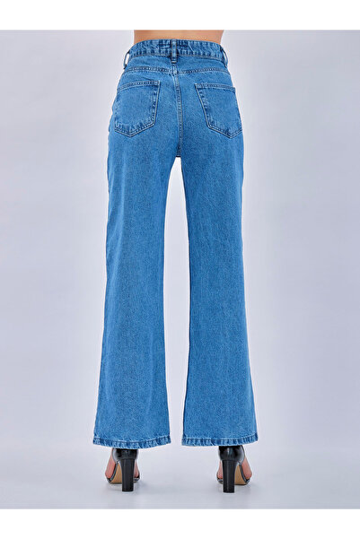 HACKER DENIM Women's Loose Dark Blue Jeans