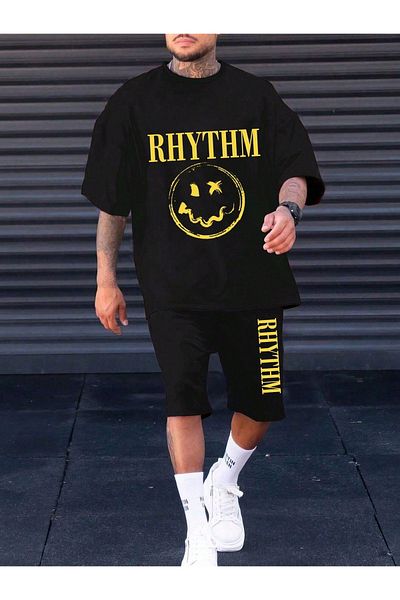 BEGRİFF Unisex Rhythm Written Bottom Top Set