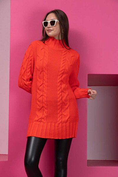 BERNE YARIM BALIKÇI SAÇ ÖRGÜ SELANİK TRİKO TUNİK