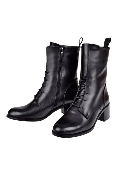 pullman Hakiki Deri Kadın Bot 1015 Siyah