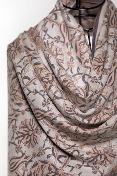 MAWLANA CASHMERE & SILK ŞAL JACQUARD MODAL CAȘMIR (TULIP)