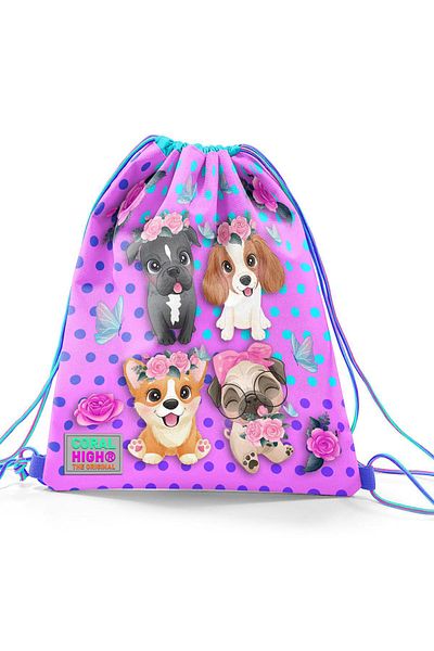 Coral High 12645 Model Pink Dog Rucsac cu șnur - Snur