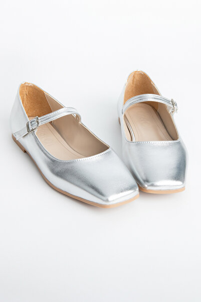 Diardi Kadın Gümüş Rengi Günlük  Babet