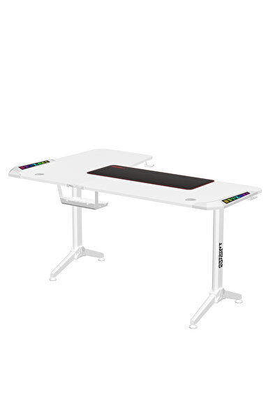 Twisted Minds WARRIOR TM-Y-RW-RGB L DESIGN BEYAZ OYUNCU MASASI - SAĞ
