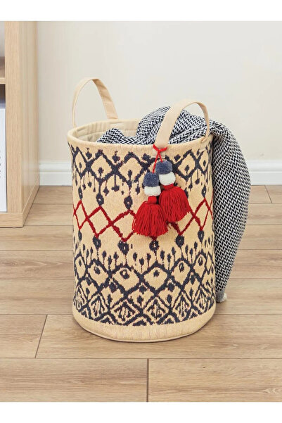 MorBebe Otantik Kilim Desenli Çamaşır Sepet