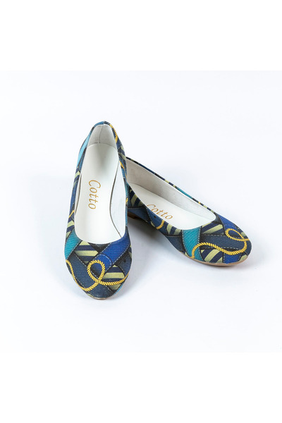 Cotto Shoes Кольорова лляна жіноча сорочка з принтом Babet