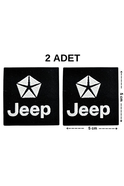 Megas Etiket Ütü ile Yapışan "Jeep" Logo Dokuma Arma/Yama