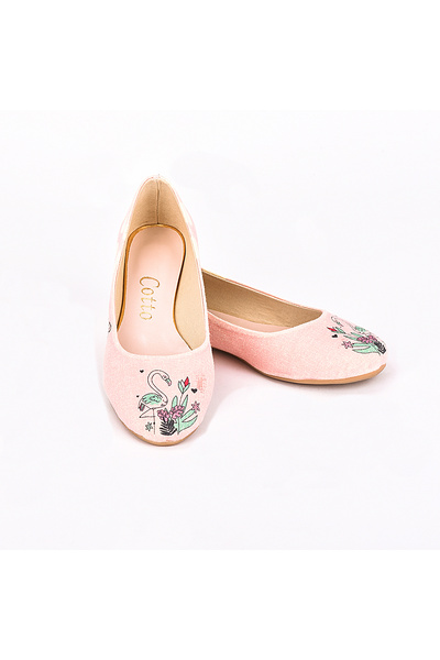 Cotto Shoes Štampano Šarene Lan Žene Baletanke