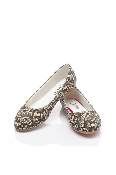 Cotto Shoes Γυναικείες μπαλαρίνες εμπριμέ πολύχρωμες λινές