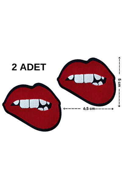 Megas Etiket معطف/رقعة منسوجة للشفاه مصنوعة من الحديد